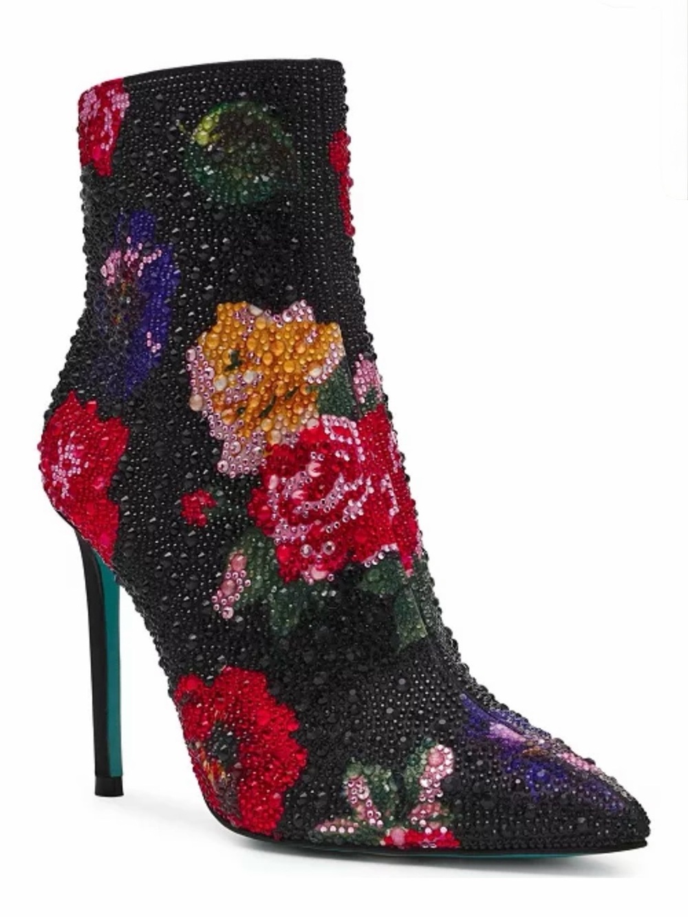 Betsey Johnson Belle Rhinestone Stiletto Heel Booties Brand New 6.5 MSRP $179